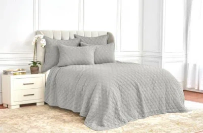 Elisabeth York Emory Bed King Quilt 98" X 112" In Gray