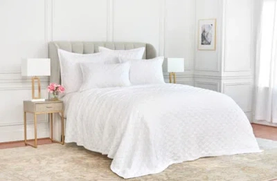 Elisabeth York Emory Dove Queen Quilt In White