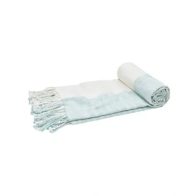 Elisabeth York Eva Stone Throw Blanket In White
