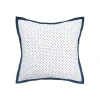Elisabeth York Hanima Navy Cotton Euro Sham 26" X 26" In White