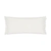 Elisabeth York Lavato Enzyme Washed Cotton Decorative Throw Pillow In White