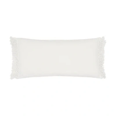 Elisabeth York Lavato Enzyme Washed Cotton Decorative Throw Pillow In White