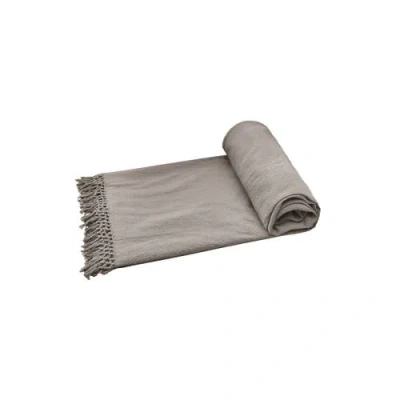 Elisabeth York Lavato Oyster Bed Throw Blanket In Brown