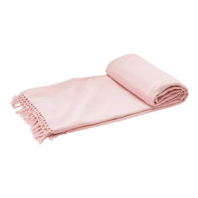 Elisabeth York Lavato Rosewood 80" X 96" Bed Throw In Pink