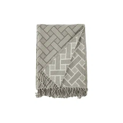 Elisabeth York Leighton 100% Cotton Throw In Gray