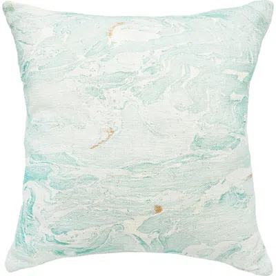 Elisabeth York Marble Juniper Pillow In Green