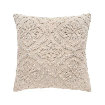 Elisabeth York Ninny Floral Tufted Throw Pillow Collection In Brown
