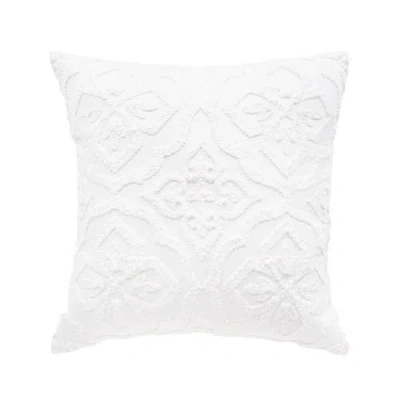 Elisabeth York Ninny Floral Tufted Throw Pillow Collection In White