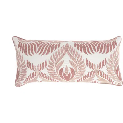 Elisabeth York Olivia Embroidered Throw Pillow In Pink