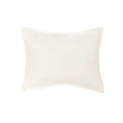 Elisabeth York Pernille Ivory Cotton Standard Pillow Sham In White