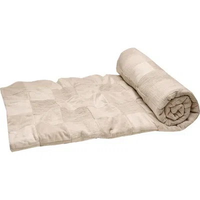 Elisabeth York Pia Natural Throw Blanket In Neutral