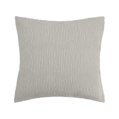 Elisabeth York Simone Ash 100% Cotton Euro Sham 26" X 26" In Gray