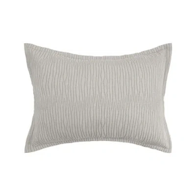 Elisabeth York Simone Ash 100% Cotton Standard Sham 20" X 26" In Gray