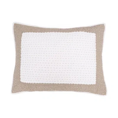 Elisabeth York Tamia Natural Sham In Beige