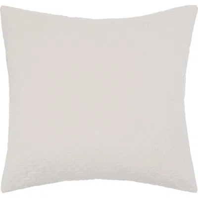 Elisabeth York Vance 100% Cotton Euro 26" X 26" In White