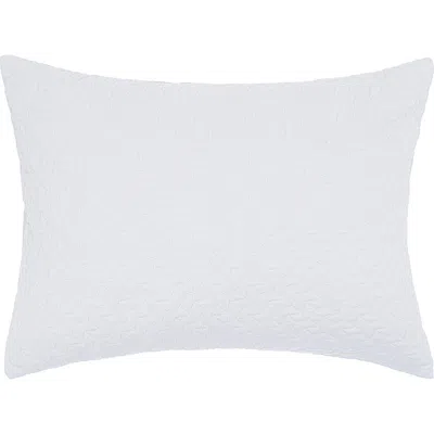 Elisabeth York Vance Dove 100% Cotton Standard Sham 20" X 26" In White