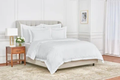 Elisabeth York Whitaker Dove White 100% Cotton Queen Bed Duvet Cover