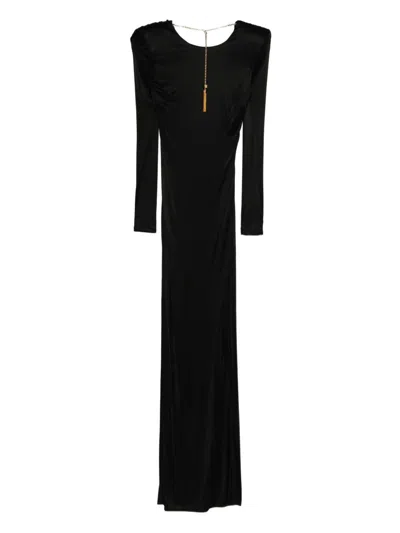 Elisabetta Franchi - Long-sleeved Dress In Black