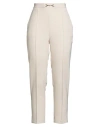 Elisabetta Franchi 1 Essentials Woman Pants Cream Size 6 Polyester, Elastane In Multi