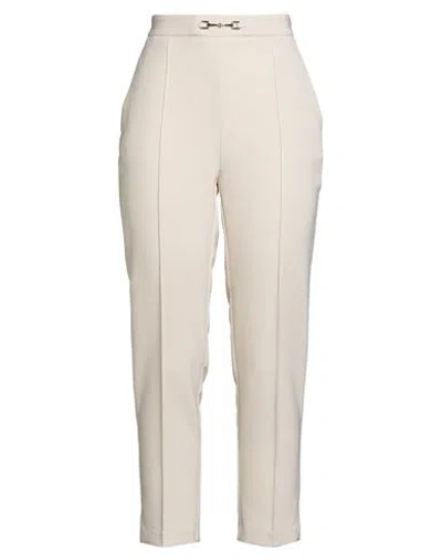 Elisabetta Franchi 1 Essentials Woman Pants Cream Size 6 Polyester, Elastane In Multi