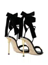 Elisabetta Franchi 100mm Chain Bow Heeled Sandals In Black