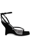 Elisabetta Franchi 100mm Suede Wedges In Black