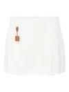 Elisabetta Franchi Sky Viscose-linen Tailored Shorts With Detailing