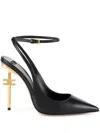 Elisabetta Franchi 105mm Leather Pumps In Black