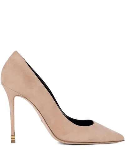 Elisabetta Franchi 105mm Suede Pumps In Neutral