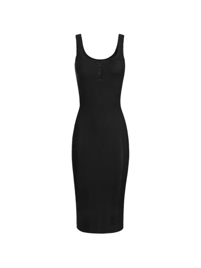 Elisabetta Franchi 니트 오픈워크 드레스 In Black