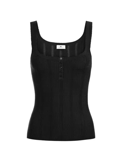 Elisabetta Franchi 니트 오픈워크 탑 In Multi