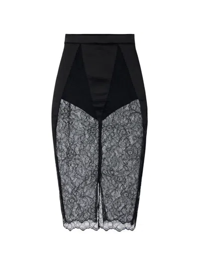 Elisabetta Franchi 플로럴 레이스 스커트 In Multi