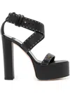 Elisabetta Franchi 130mm Logo-embellished Sandals In Black