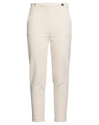 Elisabetta Franchi 2 Essentials Woman Pants Beige Size 8 Polyester, Elastane In White