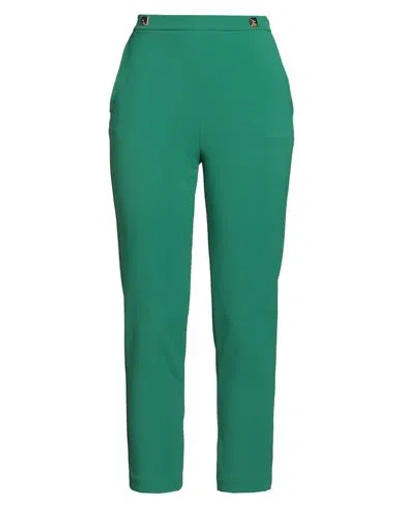 Elisabetta Franchi 2 Essentials Woman Pants Emerald Green Size 12 Polyester, Elastane