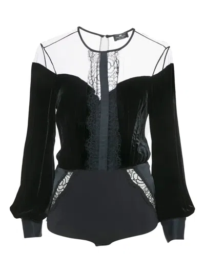 Pre-owned Elisabetta Franchi 2024 Lace Body In Black