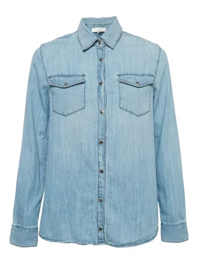 Pre-owned Elisabetta Franchi 2024 Pocket Denim Shirt In Blue