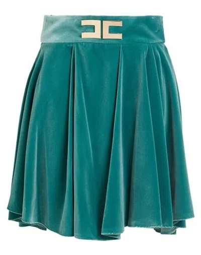 Elisabetta Franchi 24 Ore Woman Mini Skirt Green Size 6 Polyester