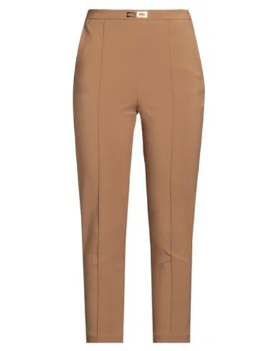 Elisabetta Franchi 3 Essentials Woman Pants Camel Size 6 Polyamide, Elastane In Brown