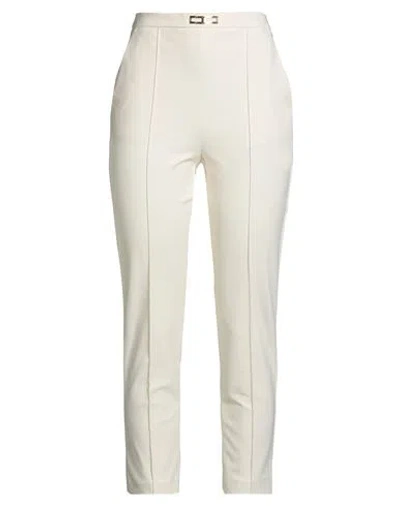 Elisabetta Franchi 3 Essentials Woman Pants Ivory Size 6 Polyamide, Elastane In White