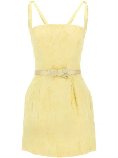 ELISABETTA FRANCHI 3D EMBROIDERED DRESS