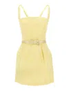 Elisabetta Franchi Fitted Mini Dress With Floral Texture