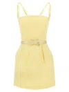 Elisabetta Franchi Fitted Mini Dress With Floral Texture
