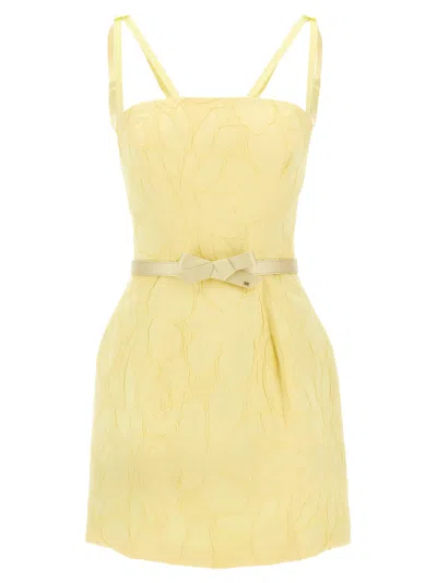ELISABETTA FRANCHI 3D EMBROIDERY DRESS