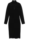 Elisabetta Franchi 3d Herringbone Midi Dress In Black