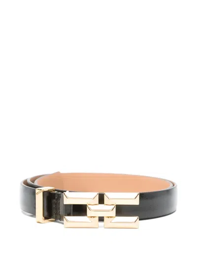 Elisabetta Franchi 3d-logo Belt In Black