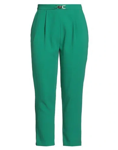 Elisabetta Franchi 4 Essentials Woman Pants Emerald Green Size 2 Polyester