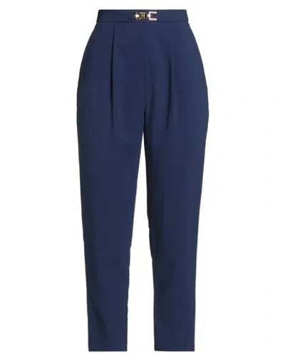 Elisabetta Franchi 4 Essentials Woman Pants Navy Size 4 Polyester In Blue