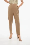 Elisabetta Franchi 4-pocketed Pants With Side Zip In Brown