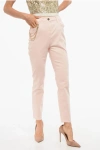Elisabetta Franchi 5-pocketed Pants With Chain Detail In Neutral